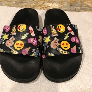 Emoji Slides. Kids size 3 or women size 5